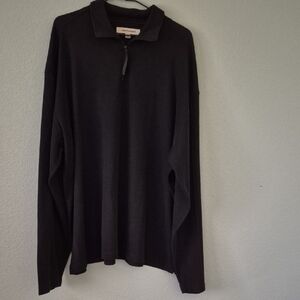 Banana Republic Men's Charcoal Zip-Up Sweater